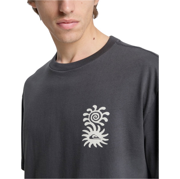 2026 Quiksilver Mens Evo Blossom Of Peace T-Shirt EQYZT08264 - Tarmac